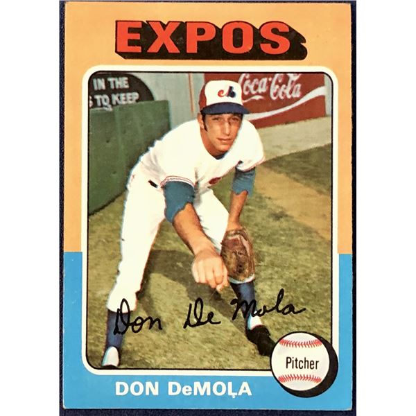 1975 TOPPS DON DeMOLA ROOKIE CARD