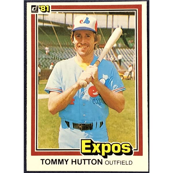 1981 DONRUSS TOMMY HUTTON