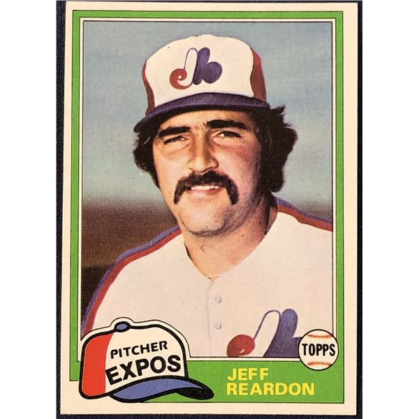 1981 TOPPS JEFF REARDON
