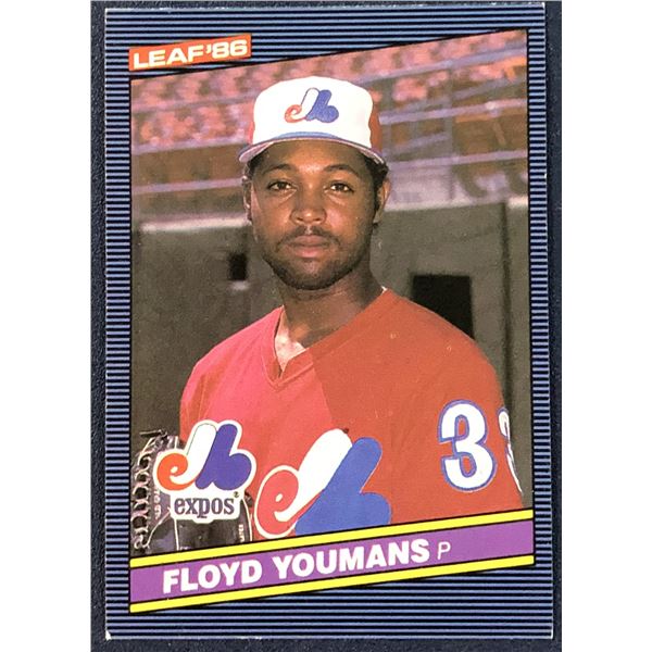 1986 LEAF FLOYD YOUMANS ROOKIE CARD