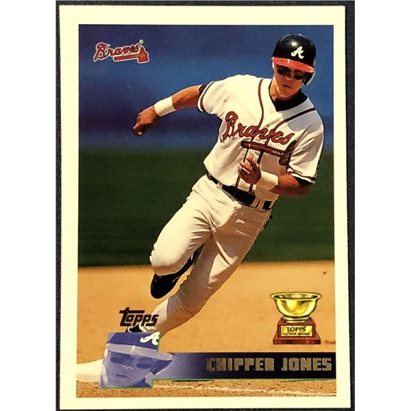 1996 TOPPS BASEBALL CHIPPER JONES (HOF) ROOKIE CARD