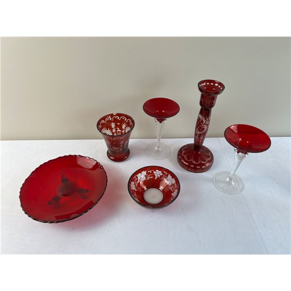 Unique Red Glassware