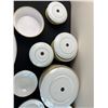 Image 10 : White & Gold Rimmed China