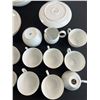 Image 8 : White & Gold Rimmed China