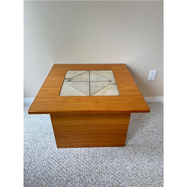 MCM Side Table with Tile Inlay