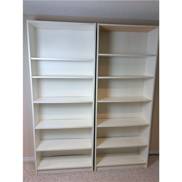 Pair of White Bookshelfs