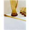 Image 4 : MCM Amber Glass Pitcher Set