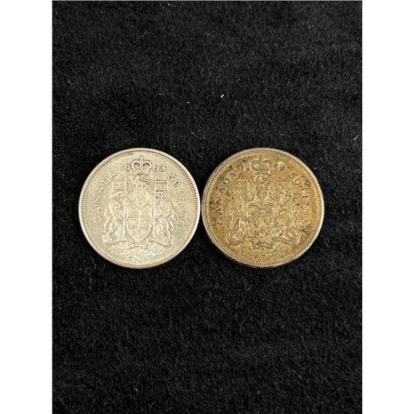 CAD Silver 50 Cent Coins