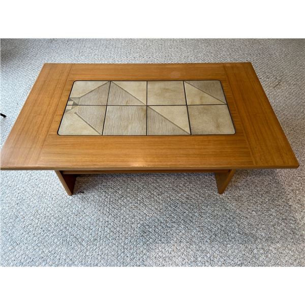 MCM Coffee Table with Tile Inlay