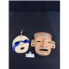 Image 1 : 2 Vintage Ceramic Decorative Face Masks Largest Being Approx 9" Tall