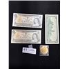 Image 1 : Nice Lot of 1954 and 73 1$ Bank Notes and Token