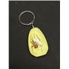 Image 2 : Lot of 3 Vintage Tear Drop Shaped Keychains w/ Insects Inside