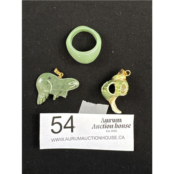 Nice Lot of Jade Pendants and Ring