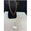 Image 1 : Very Nice Lot of 2 Gold Plated Multi Strand Necklaces