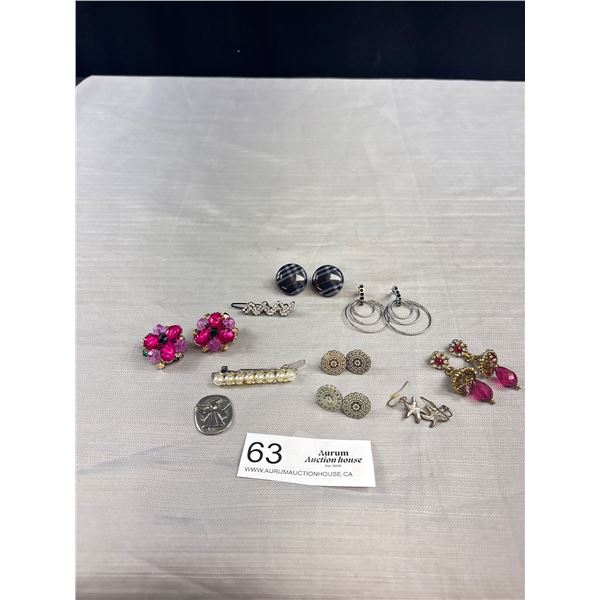 Nice Lot of Vintage Earrings Pins Etc