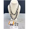 Image 1 : Nice Vintage Lot of Silver Tone Necklaces and Earrings