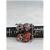Image 6 : 2 Very Nice Colourful Austrian Crystal Rings, Stainless Steel