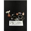 Image 1 : Nice Lot of Silvertone Rings + Goldtone Rings and Earrings