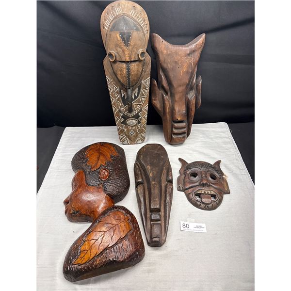 Nice Lot of Vintage Decorative Masks and Wall Plaques