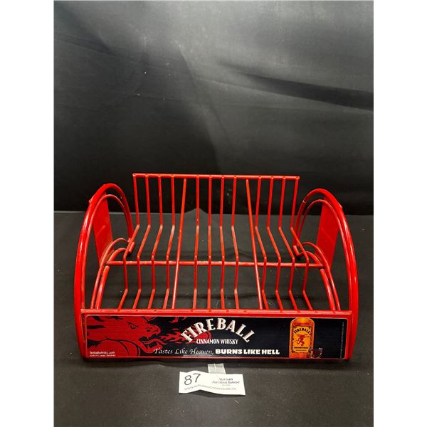 Nice Red Fireball Whiskey Magazine Rack