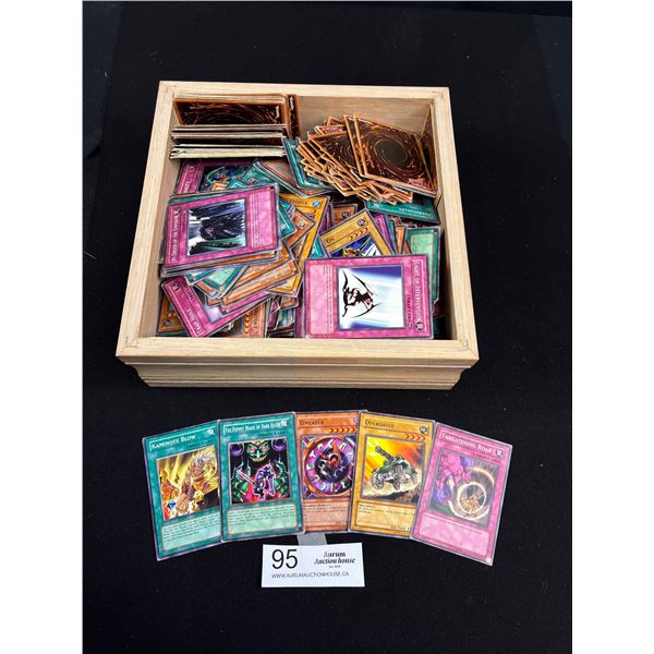 Large Lot of Yugion Cards In Wood Box