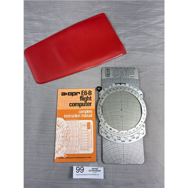 Airplane Navigation Tool Lot with Cover and Manual