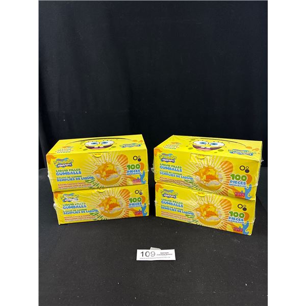 Lot of 4 Unopened Boxes of Spongebob Liquid Filled Gumballs