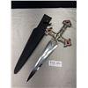 Image 1 : Nice Collectable Newer Skull in Cross Bones Dagger and Sheath