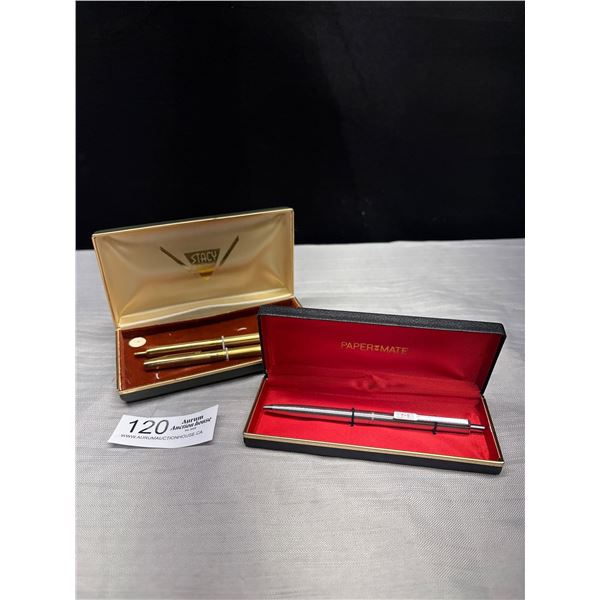 Lot of Vintage Pen and Metal Pencil in Box