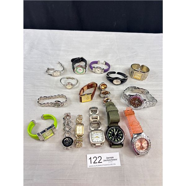 Nice Lot of More Than 15 Decorative Watches, Needs Battery Untested