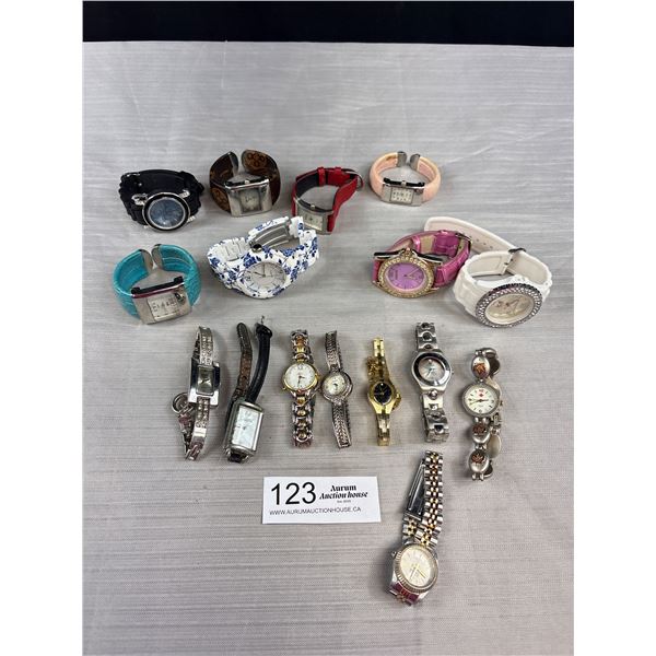 Nice Lot of More Than 15 Decorative Watches, Needs Battery Untested