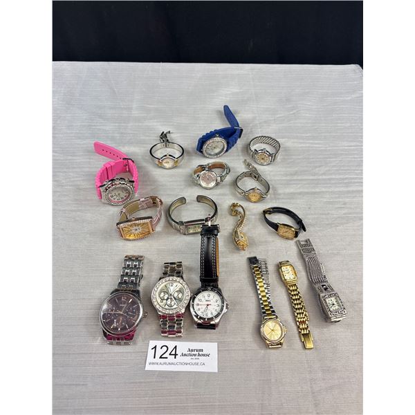 Nice Lot of More Than 15 Decorative Watches, Needs Battery Untested