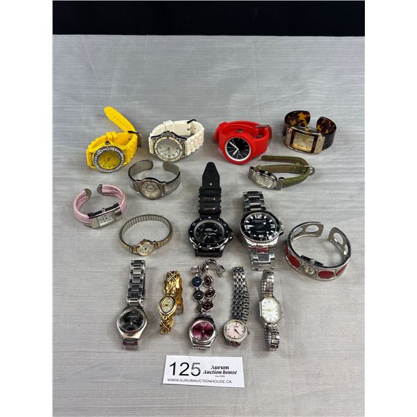 Nice Lot of More Than 15 Decorative Watches, Needs Battery Untested