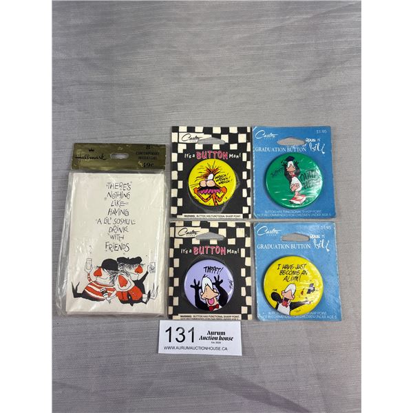 Vintage Carlton Pins + Halllmarked Cards