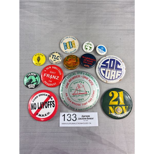Small Group of Vintage Union Pins