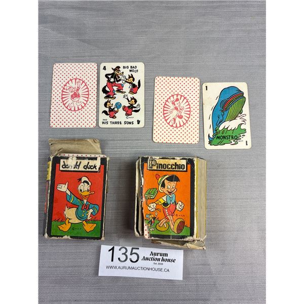 2 Vintage Disney Card Games