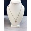 Image 2 : 3 Vintage Gold Tone Necklaces + Cross