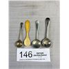 Image 1 : 4 Antique Salt Spoons (Various)
