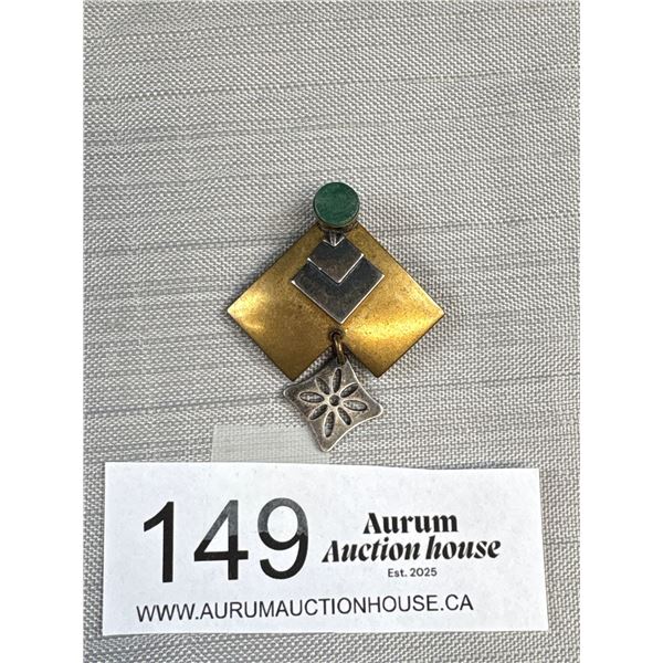 Signed Susan. L. Richardson 1996 Modernist Brooch