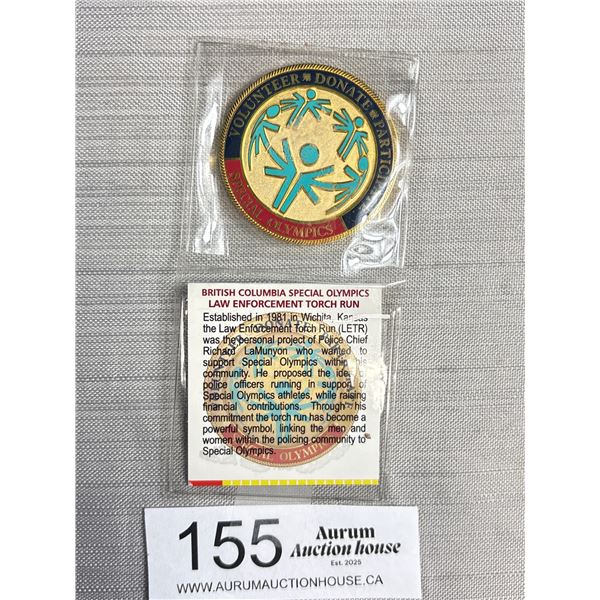 BC Law Enforcement Torch Run Challenge Coin