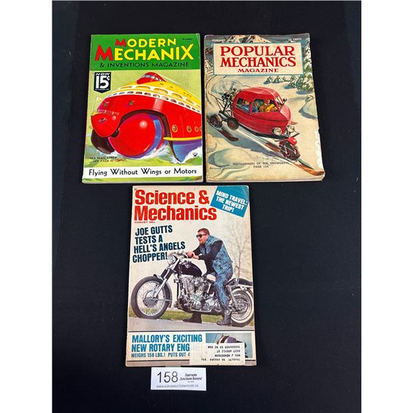 Lot of 3 Machanics Magazines from the 1930's and newer