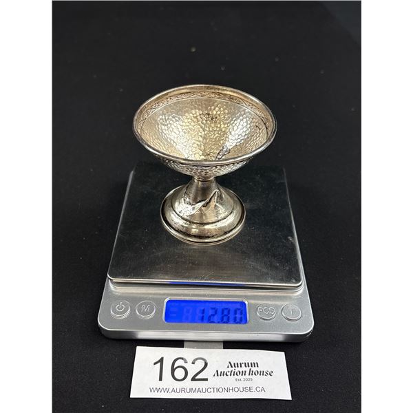 12.8 gr of Sterling Silver Hammered Cup Missing the Bottom Piece