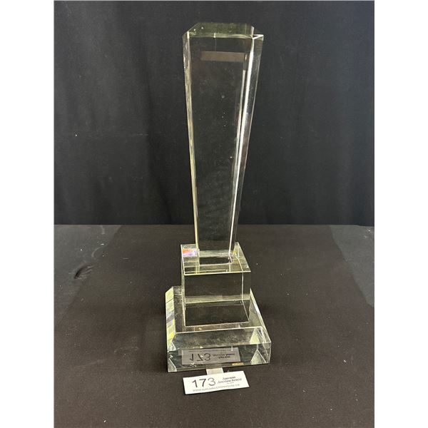 A LargeTall Crystal/Glass Presentation Award
