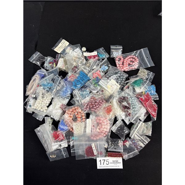 A Large Lot of Vintage Jewelry Beads Many Colours