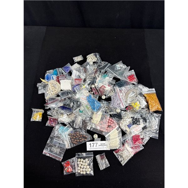 A Large Lot of Vintage Jewelry Beads Many Colours