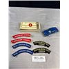 Image 1 : Collectible Turret Cigarette Tin plus Canadian Military Patches and small Diecast Car