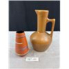 Image 1 : 2 Vintage Ceramic Pottery Pieces Vase and Pitcher