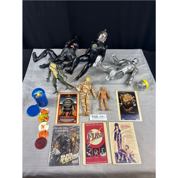 A Collectible Lot of Action Figures and Cards
