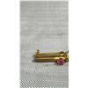 Image 3 : An Antique Gold Tone Fishing Rod with Fish Brooch