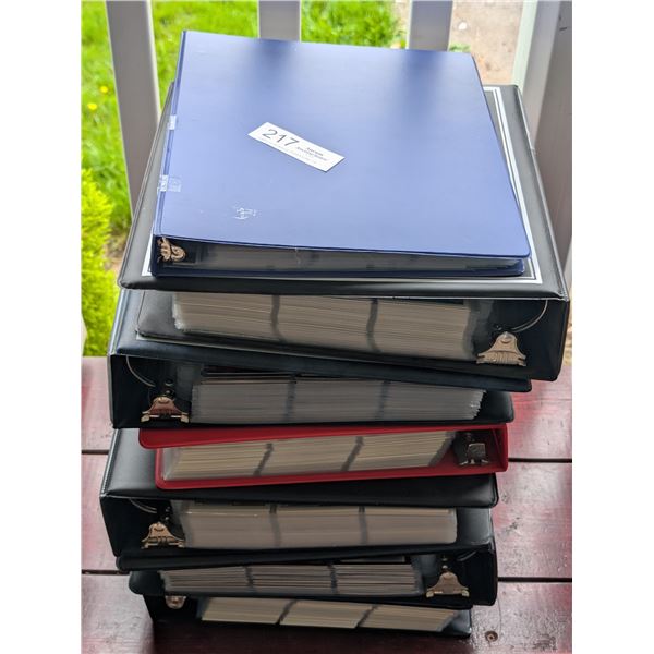 Lot of 7 Misc Sports Cards in Binders, Mostly Hockey
